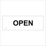 CS369 Open Sign Shop Door Black