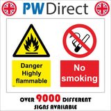 MU399 Danger Highly Flammable No Smoking