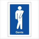 TS105 Gents Toilet White On Blue