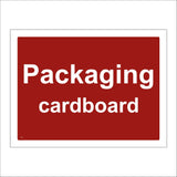CS201 Packaging Cardboard Recycling Sign