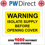 WT416 Warning Isolate Supply Before Opening Cover