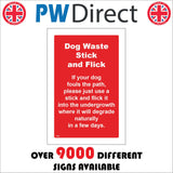 TR806 Dog Waste Stick Flick Fouls Path Degrade Undergrowth