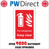 FI418 Fire Extinguisher Keep Clear