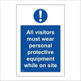 MB068 Visitors Must Wear Personal Protection Equipment On Site