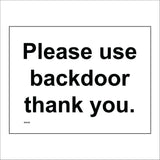 GG450 Please Use Back Door Thank You