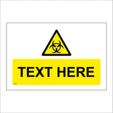 HA324 Biohazard Your Text Custom Made To Order Professional