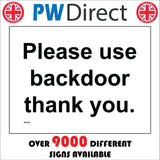 GG450 Please Use Back Door Thank You