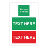 CC579 Your Text Words Green Red Box