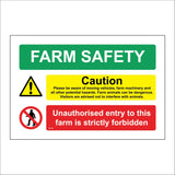 MU391 Farm Safety Caution Moving Vehicles Hazards Unauthorised