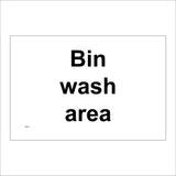CS252 Bin Wash Area Sign