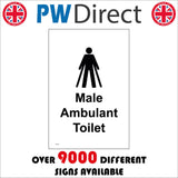 TS176 Male Ambulant Toilet Black On White