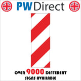 TR707 Chevron Red White Concealed Level Crossing