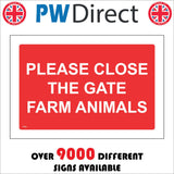 TR934 Please Close The Gate Farm Animals