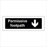 TR895 Permissive Footpath Down South Arrow