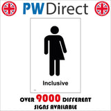 TS021 Inclusive Toilets Gender Everyone Anybody WC Loo