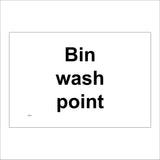 CS251 Bin Wash Point Sign