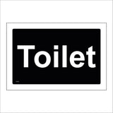 TS191 Toilet White On Black Male Female Gents Ladies