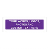 CC302G Your Words Logo Photo Custom Text Choice Design Purple