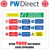 MU357 Made To Order Site Safety Starts Here Information Board