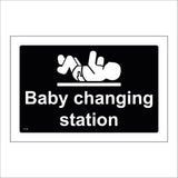 TS138 Baby Changing Station White On Black