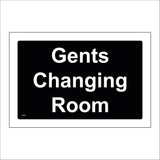 TS094 Gents Changing Room White On Black