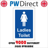 TS004 Ladies Toilet White On Blue Womens Girls Female