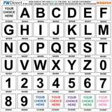 MSQ004 Custom Choice Image Alphabet Capitals Numbers Letters