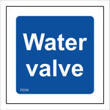 FI334 Water Valve White On Blue