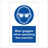 MA941 Wear Goggles When Operating This Machine
