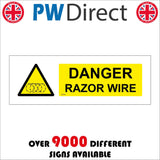 WT349 Danger Razor Wire