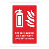 FI419 Fire Extinguisher Do Not Remove From This Location