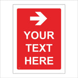 FI395 Your Text Right Arrow East Made To Order Custom Business
