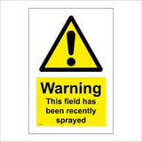WT496 Warning This Field Has Been Recently Sprayed