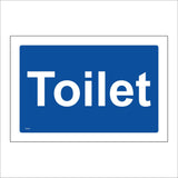 TS190 Toilet White On Blue Male Female Gents Ladies