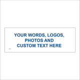 CC303B Your Words Logo Photo Custom Text Image Emblem Design Blue
