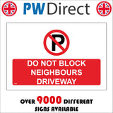 TR866 Do Not Block Neighbours Driveway