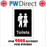 TS103 Toilet Bursting White On Black Male Female