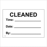 TS218 Cleaned Time Date By Information Wall Chart