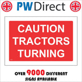 VE496 Caution Tractors Turning