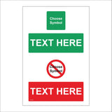 CC593 Your Text Green Symbol Red Box
