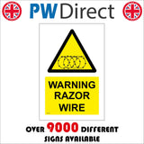 WT345 Warning Razor Wire