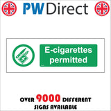 NS155 E-cigarettes Permitted White On Green