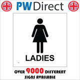 TS258 Ladies Toilet Black On White