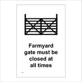 TR723 Farmyard Gate Closed All Times Country Code Livestock