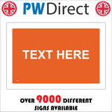 CC002E Text Here Orange Quirky Fun Custom Inspire Bespoke