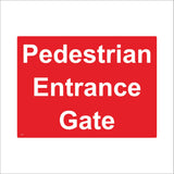 CS297 Pedestrian Entrance Gate Sign