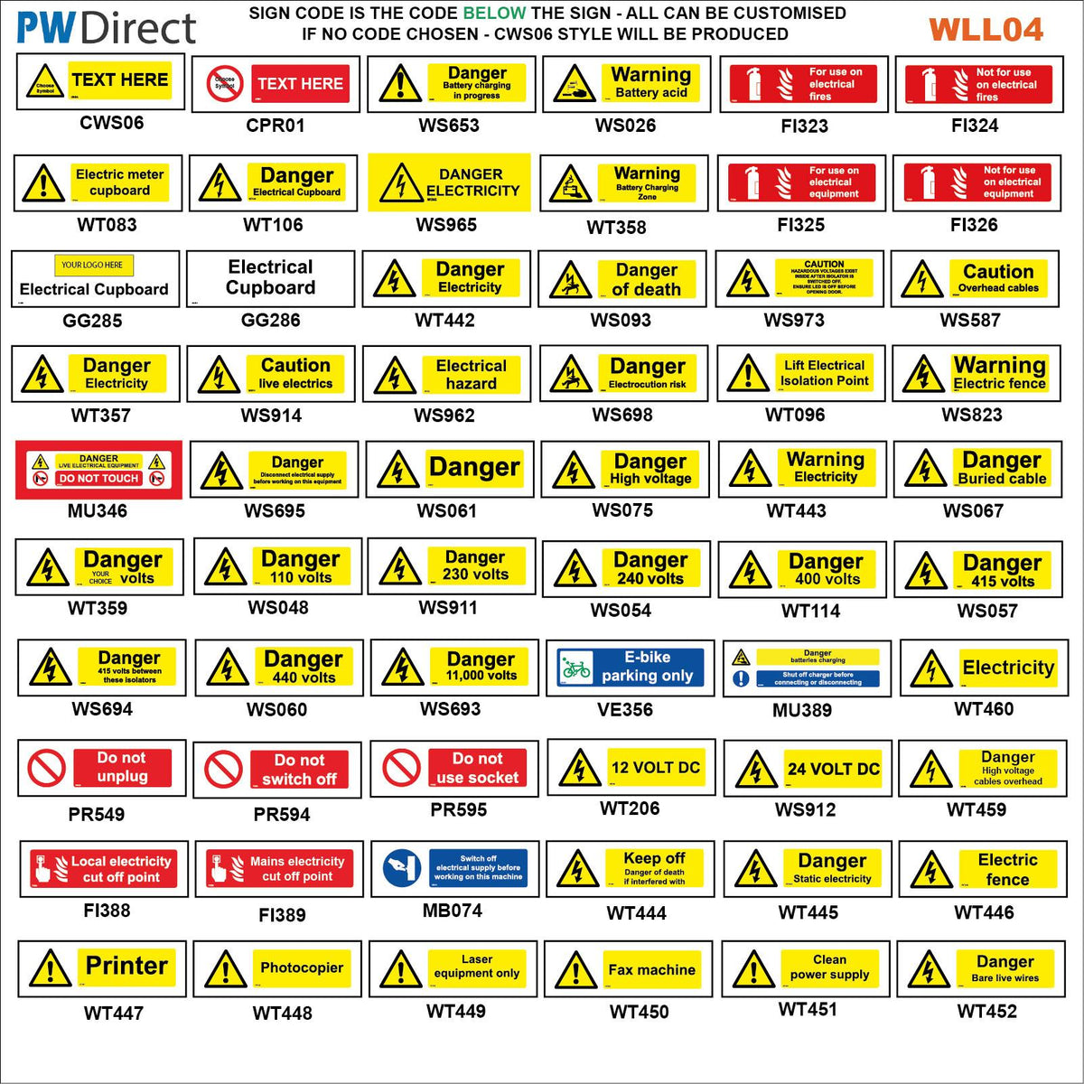 Danger Bare Live Wires – PWDirect