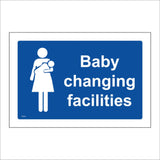TS143 Baby Changing Facilities White On Blue