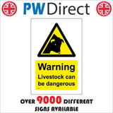 WT469 Warning Livestock Can Be Dangerous