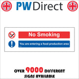 NS158 No Smoking You Are Entering Food Production Area